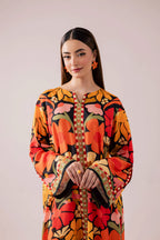 Midnight Black Floral Printed Kaftan