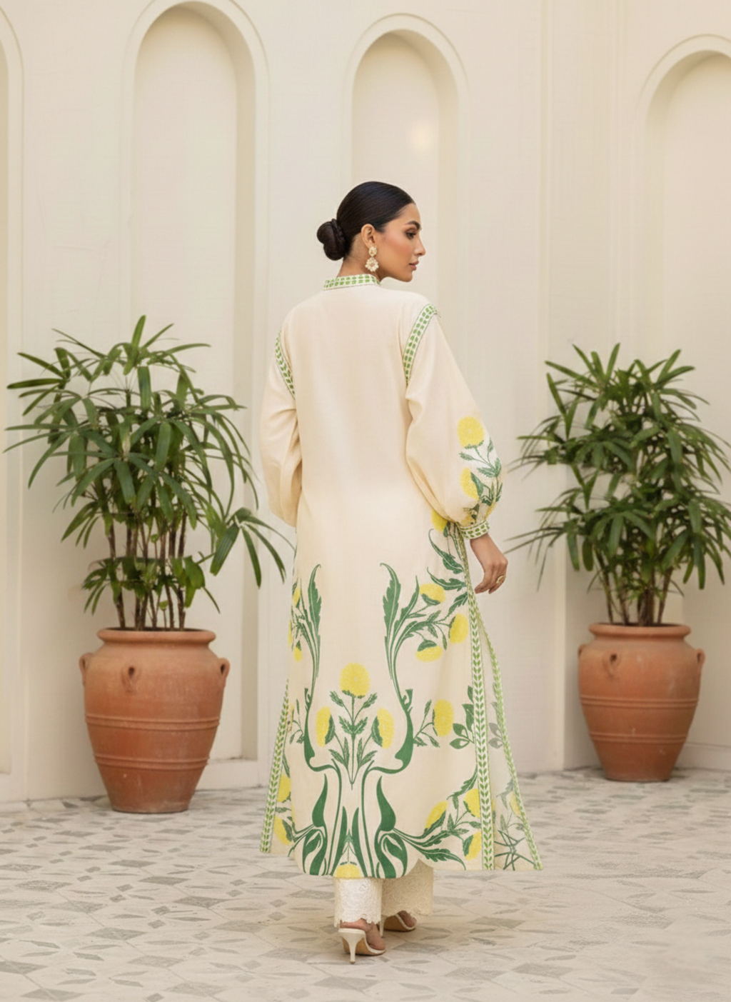 Ivory & Sage Botanical Printed CO-ORD Set