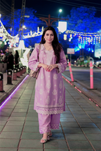 Lavender Embroidered Suit-2PC