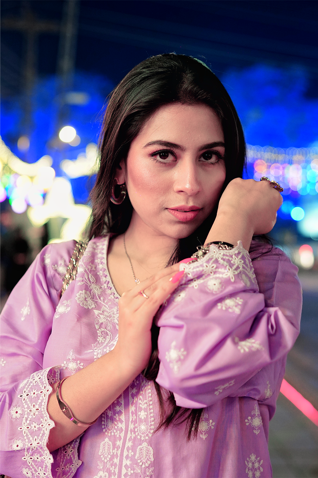 Lavender Embroidered Suit-2PC