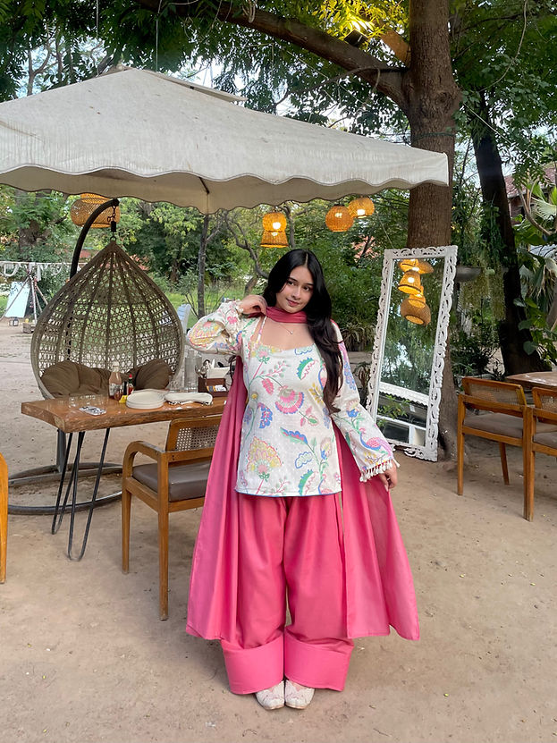 2pc Floral Kurta Set
