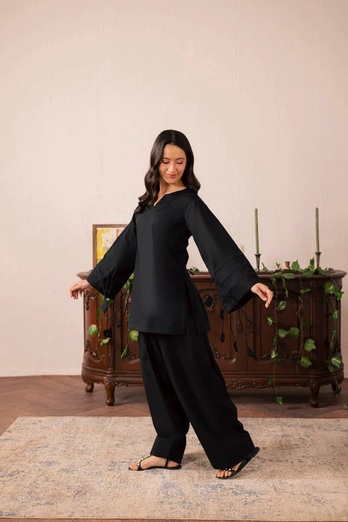 2PC - Black Kurta Set