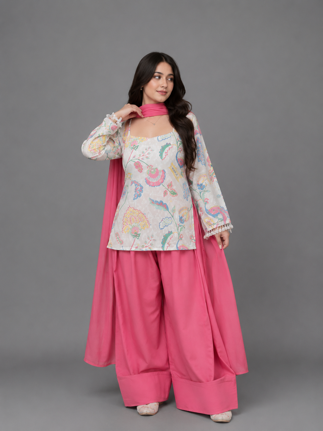 2PC- Premium Floral Kurta Set