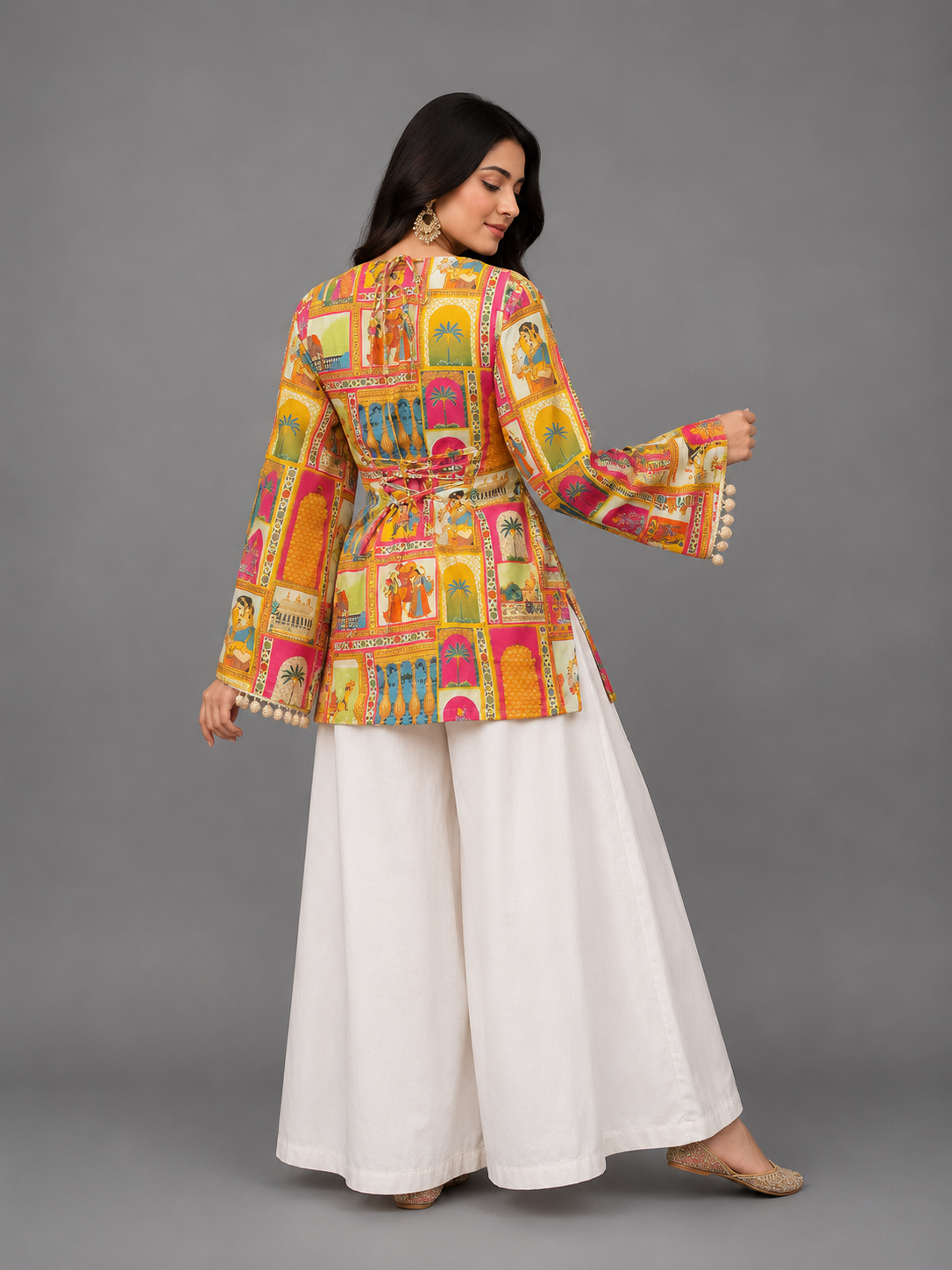 2PC- Printed Kurta Set