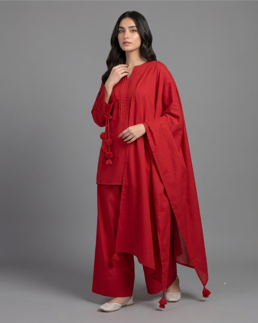 3PC - Ruby Kurta Set
