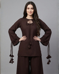 2PC- Brown Kurta Set