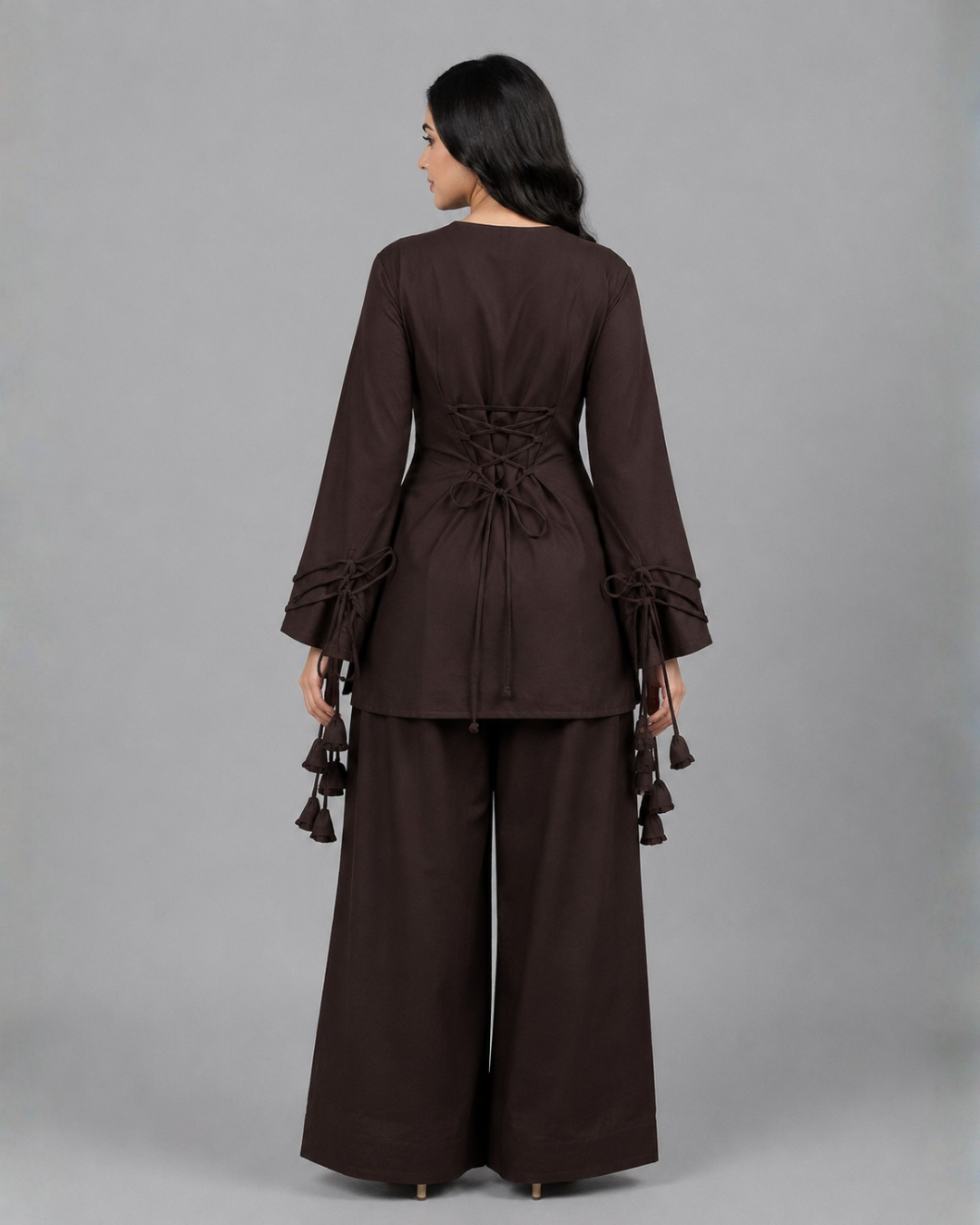 2PC- Brown Kurta Set
