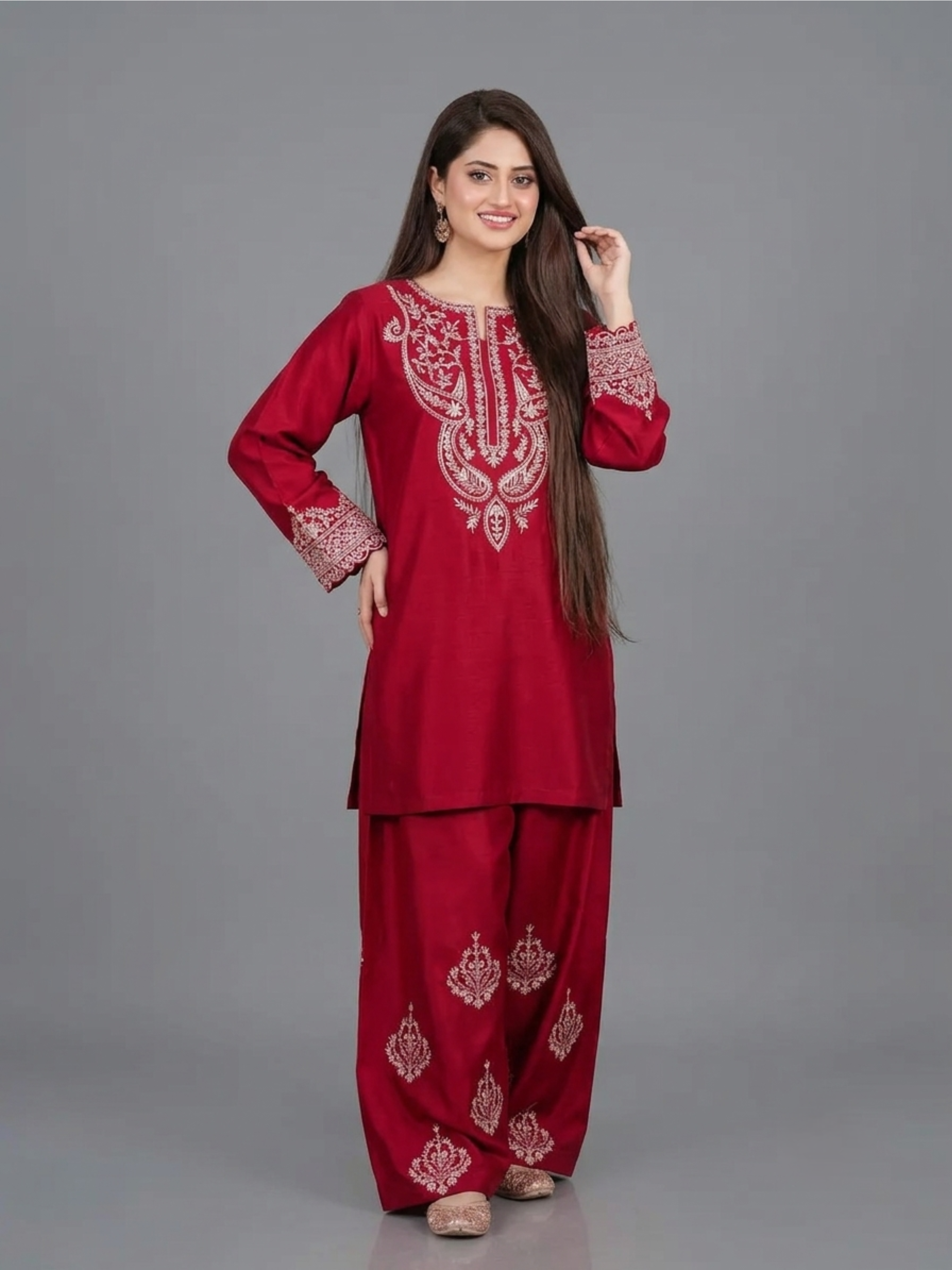 2PC- Noor Embroidered Suit