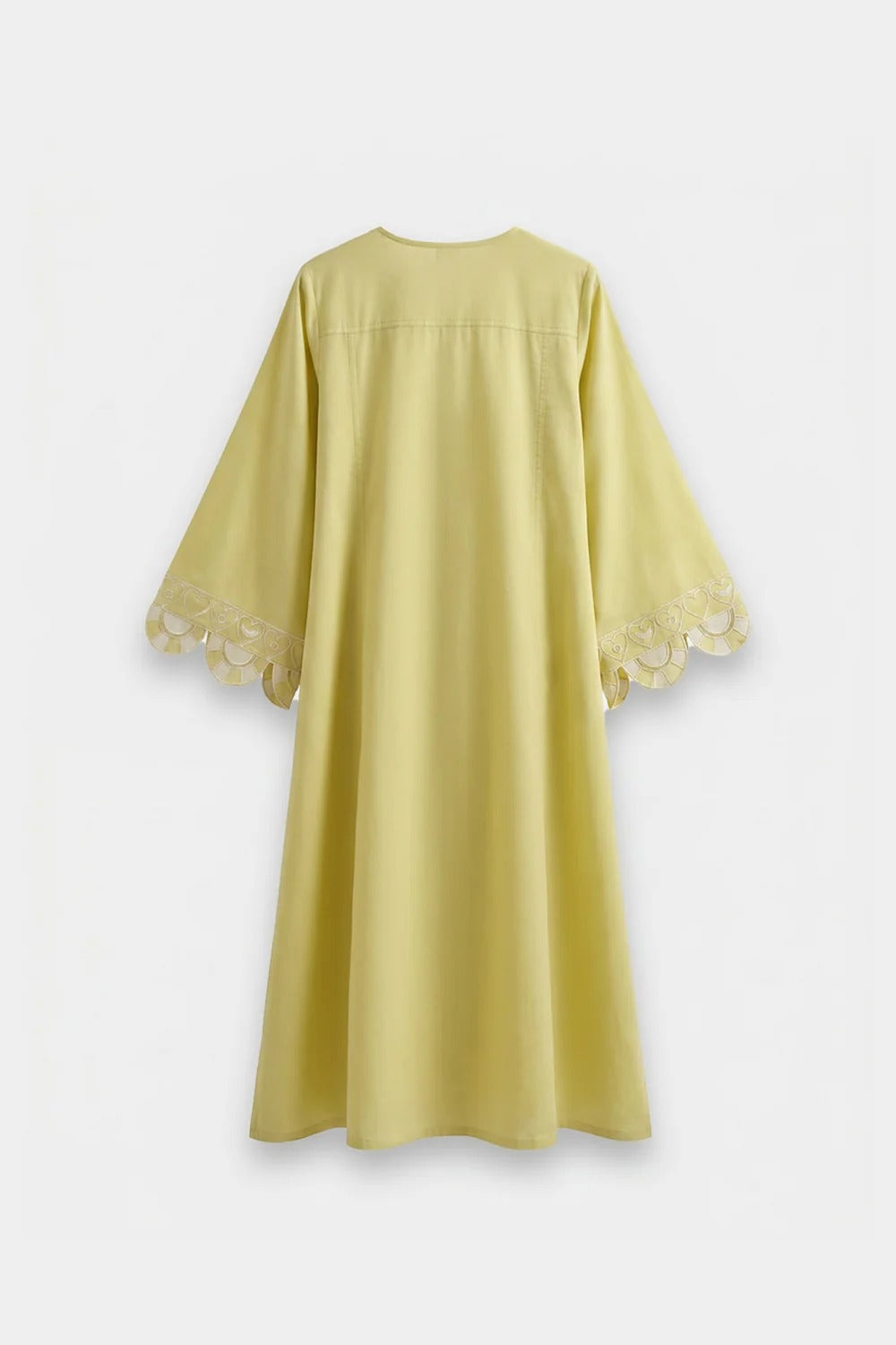 Elegant Pistachio Green Embroidered Lawn Maxi Dress