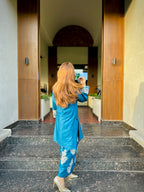 Blue Embroidered 2PC