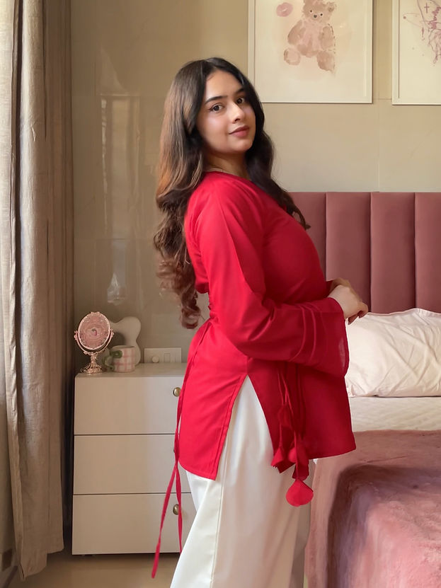 2pc Red - Kurta Set