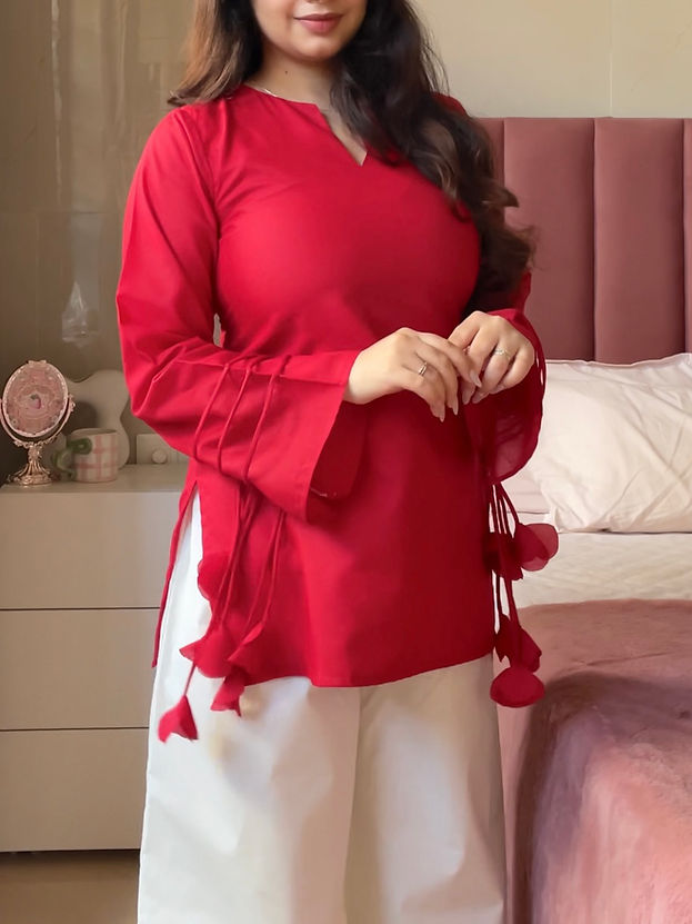 2pc Red - Kurta Set