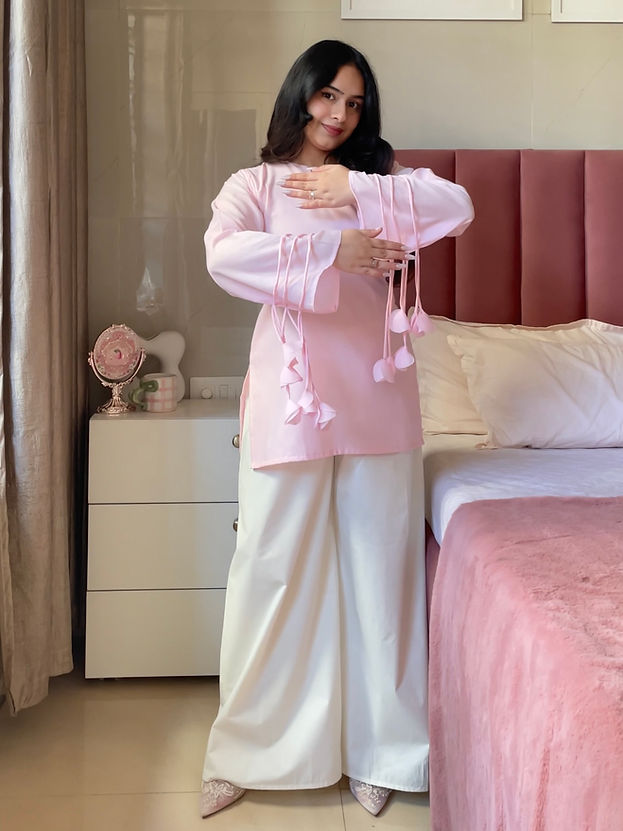 2pc Baby Pink - Kurta Set