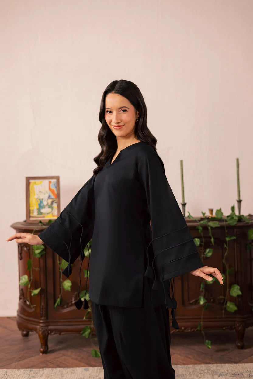 2PC - Black Kurta Set