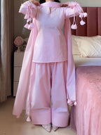Baby Pink - Tassel 3 Piece Set
