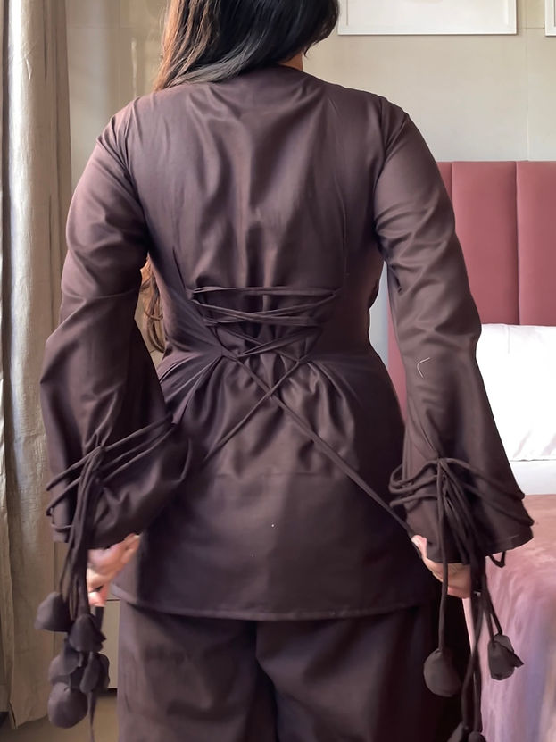 Brown - Tassel 3 Piece Set