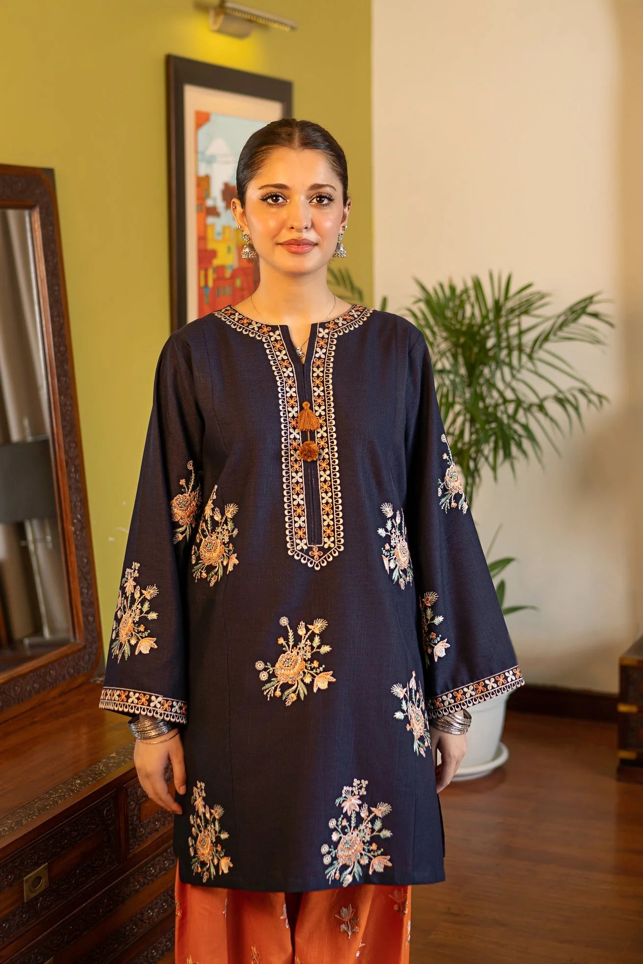 2PC Marganda Embroided